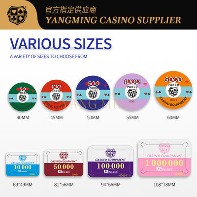 Custom Printed Acrylic Casino Poker Chips for Sale