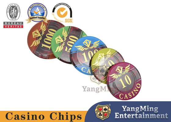 Qualité Puces consacrées de casino acrylique de la France de jeu de puces de PCs du plastique 760 de tisonnier du Texas usine