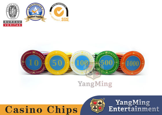 Qualité Casino Crystal Poker Chips Set Lucency Acrylique 730 PCS Plastic jeu avec dans le boîtier en aluminium usine