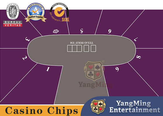 Qualità Tessuto 100% poliestere Layout tavolo da poker standardLayout tavolo ovale Texas Hold'em Poker - 10P Colore blu fabbrica