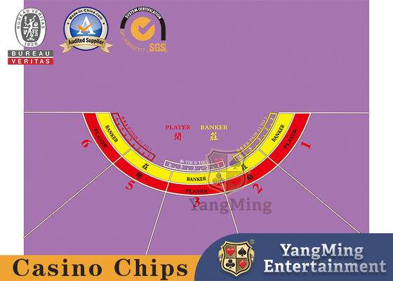 Qualità Tessuto 100% Poliestere Baccarat 5 - Layout Tavolo da Casinò per Giocatori, Layout Poker Mezza Rotonda con Colore Verde fabbrica