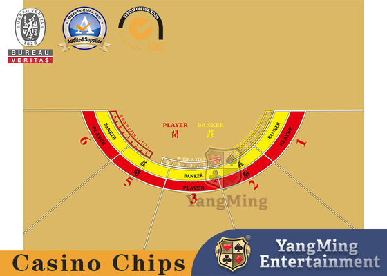 Qualità Tessuto 100% Poliestere Baccarat 5 - Layout Tavolo da Casinò per Giocatori, Layout Poker Mezza Rotonda con Colore Verde fabbrica