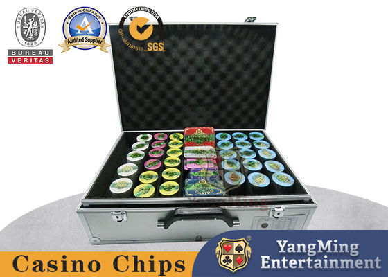 Kualitas Mode Mewah Bronzing 760 Akrilik Ungu Anti-Pemalsuan Chip Set Kombinasi Langsung dari Pabrik Dengan Kustomisasi pabrik