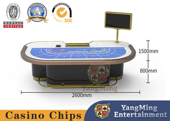 Macau Galaxy Multi-functional Luxury Poker Table 9 Players Casino Entertainment Game Table