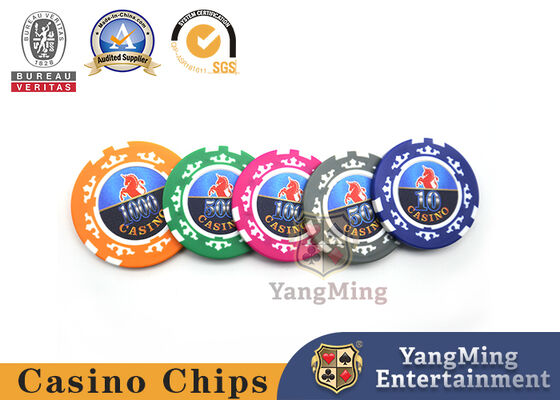 Qualité les ensembles le Texas de jetons de poker de diamant de casino de 45mm les jugent argile du tisonnier 13.5/G composés avec le métal intérieur usine