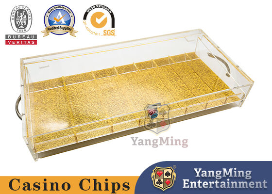 Qualidade Punho dobro da caixa da gota da tabela de Chip Tray Acrylic Cash Tips Poker do casino de 9 fileiras fábrica