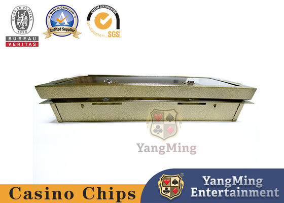 Qualidade A tabela do pôquer dedicou o pôquer Chip Case Tray Double Lock de 1 camada passa a fileira quadrada da forma de Chips Float With 4 do metal fábrica