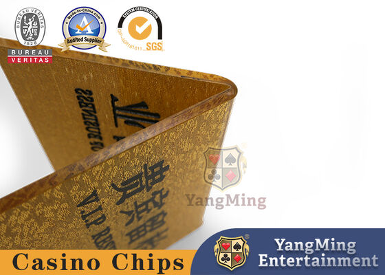 Calidad Las tarjetas de acrílico del número de matrícula del escritorio del negocio del distribuidor autorizado de la veintiuna del bacará de la muestra de número de la tabla de la marca del Vip de la hoja de oro abotonan fábrica