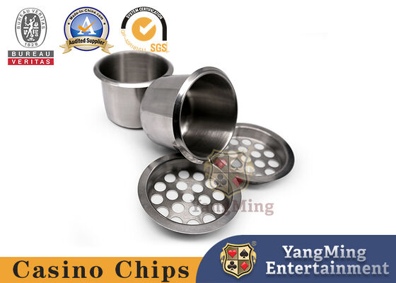 Gambling Table Metal Ashtray Gold Silver Color Table Accessories Water Cup With Cover