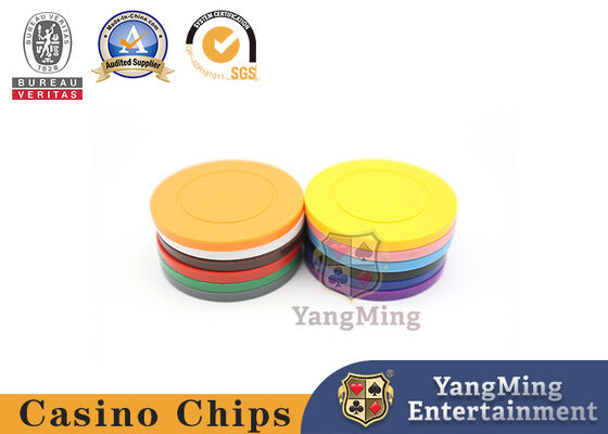 Quality Plastic Monochromatic Round Gaming Chips For Roulette Poker Tables factory