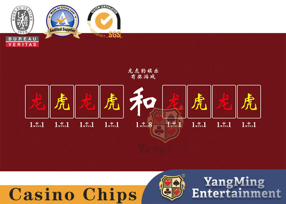 Quality State Poker Dragon Tiger Leopard Casino Table Layout  Waterproof Tablecloth factory