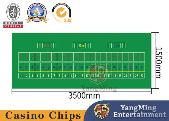 Quality 23-Players Oval Luxury Upgraded Version Of Baccarat Texas Game Waterproof Tablecloth factory