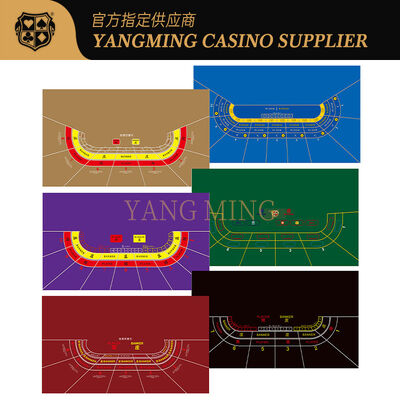 Premium Casino Baccarat Tablecloth with 9 Player Design