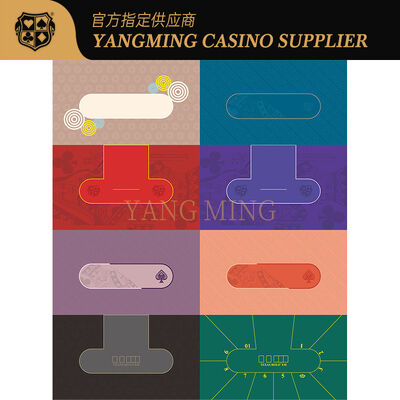 Quality Custom Waterproof Casino Tablecloth for 9 Player Texas Holdem Poker Table Game factory