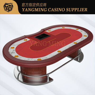 Qualità Tavolo da Poker Texas Hold'em Semicircolare Personalizzato per Club Internazionali di Giochi e Scacchi fabbrica