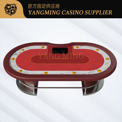 Qualità Tavolo da Poker Texas Hold'em Semicircolare Personalizzato per Club Internazionali di Giochi e Scacchi fabbrica