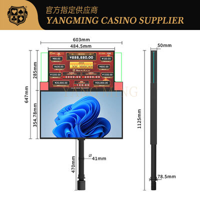 Kalite Bölünmüş Üst ve Alt Kısımlı Yükseltilmiş Çift Taraflı Casino Ekranı fabrika