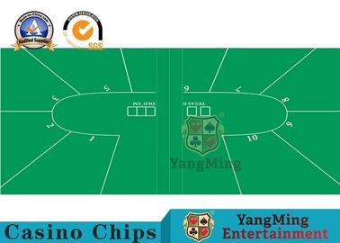 Custom Texas Holdem Casino Grade Poker Table Layout Felt / Roulette Wheel Layout