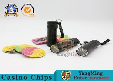 Handheld Purple UV Light Checker , Small UV Torch Sense Light For Poker Club