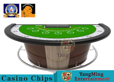 Semi - Round Gaming Casino Poker Table Built - In Handrail Edging Thick Elastic Sponge
