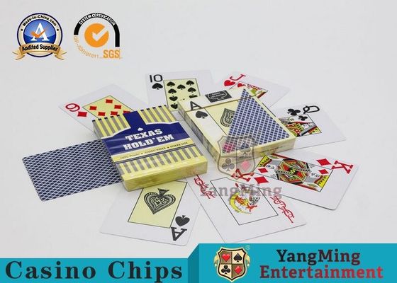 کیفیت کارتهای بازی کازینو Texas Hold 'Em Poker Texas Holding Em 3.3mm ضخامت کارخانه
