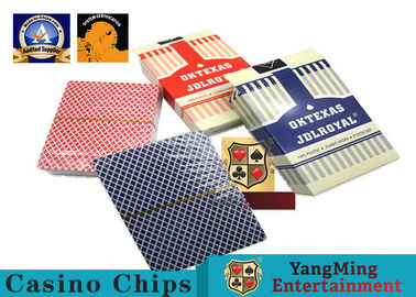 Texas Hold ' Em Poker Gaming Games Casino Playing Cards 3.3mm Thickness