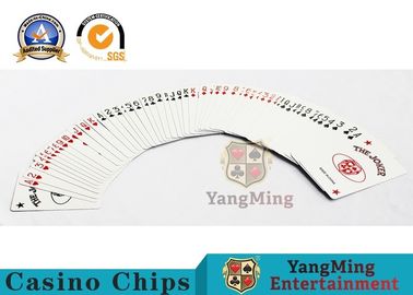 0.3mm Thickness Casino Poker Cards , Jumbo Index 100% Black Core Papper Playing Cards