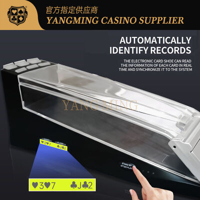 Quality Professional 8 Deck Intelligent Identification Fully Automatic Transparent Clear Acrylic Card Dealer For Casino Games factory