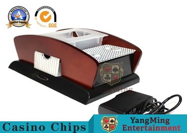 2 Deck Plastic And Woodern Automatic Card Shuffler With Battery Texas hold'em Competition Cards Shuffler