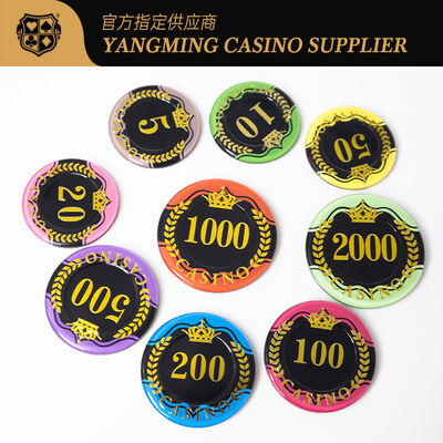 Quality Gambling RFID Code Square Poker Chips / Personalized Rectangle UV 12g Casino Acrylic Chips Set factory