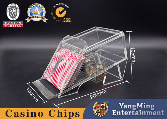 Quality Durable 1 Deck Casino Card Shoe , Black Or Clear Color Gambling Dedicated Acrylic Shoes factory