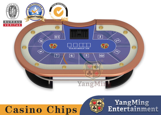 Quality Stainless Steel Leg 10 Person Poker Table International Texas Hold 'Em Tournaments Original factory