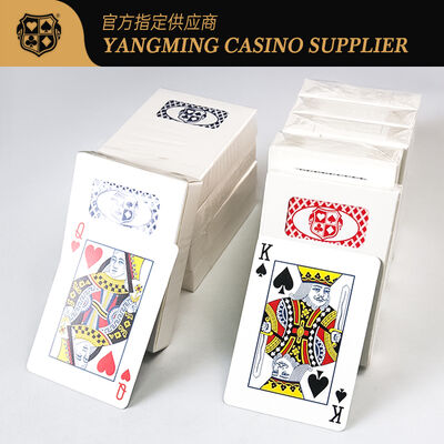 Quality Original 310g blackcore paper Casino Playing Cards Red And Blue With Black Hearts factory