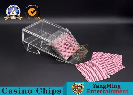 গুণ টেকসই 1 ডেক ক্যাসিনো কার্ড জুতা, কালো বা পরিষ্কার রঙ জুয়া ডেডিকেটেড এক্রাইলিক জুতা কারখানা