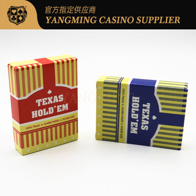 Quality 100% Water Resistant Frosted Texas Poker Plastic Playing Cards Two Color factory