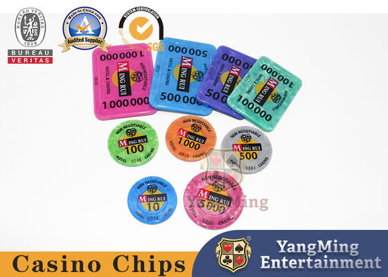 Kalite Akrilik RFID Chip Chips Bakara Poker Masa Oyunları Özelleştirilebilir fabrika