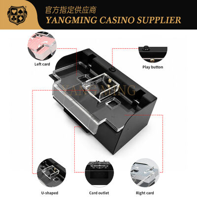 Quality New Upgrade Metallic Black Automatic Two-Deck Card Shuffling Machine factory