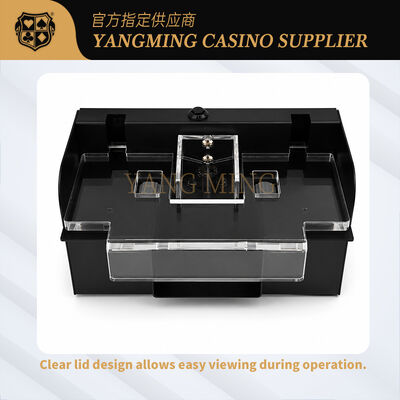 Quality Upgraded Metallic Black Automatic Card Shuffler Machine For 2 Decks Poker Baccarat Game factory