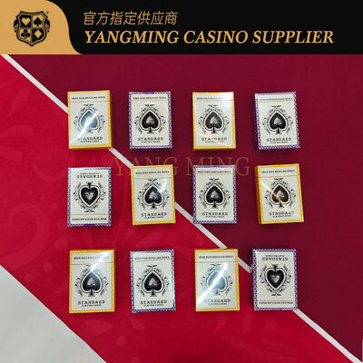 Quality Custom Printed 310g Korea Black Core Casino Playing Cards for Poker Clubs factory