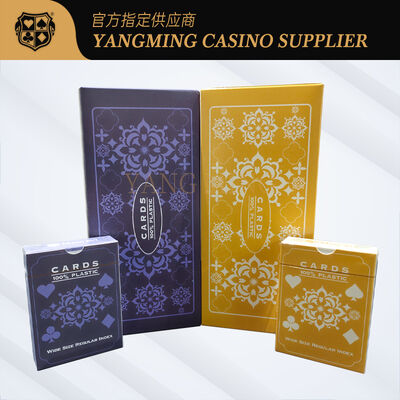 Quality Premium 100% PVC Plastic Playing Cards Custom Logo Poker Deck for Casino Use factory