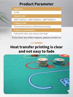 Quality Professional Niu Niu Casino Table Felt with Full Custom Layout Printing factory