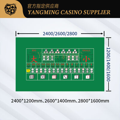 Quality Casino Sic Bo Gaming Table Layout Cloth with Custom Logo and Size factory
