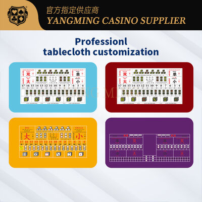 Quality Casino Sic Bo Gaming Table Layout Cloth with Custom Logo and Size factory