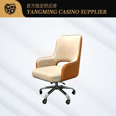 Quality Ergonomic Height Adjustable Silent Caster Dealer Chair For Baccarat Texas Hold'em Casino Table factory
