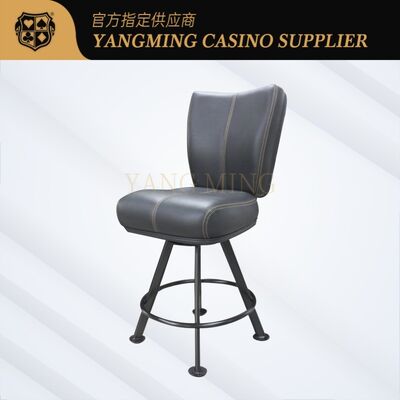 Quality OEM Custom Casino Poker Chair with Embroidery Logo Metal Base and PU Upholstery factory