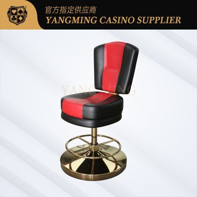 Quality Luxury Two-Tone PU Leather Casino Slot Chair with Metal Footrest factory