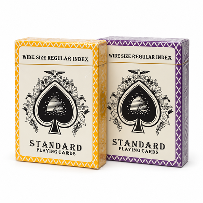 Quality Professional 310G Black-Core Baccarat Cards With Yellow Purple Back Design factory