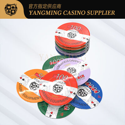 Quality Custom Acrylic Casino Chips with Multi-Color Designs for Casino Gaming factory