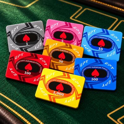 Quality In Stock EPT Ceramic Poker Chips for Texas Hold'em Casino Table Games factory