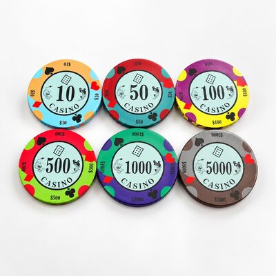 Quality Wholesale Factory Price Ceramic Poker Game Chips for Texas Hold'em Poker Game factory